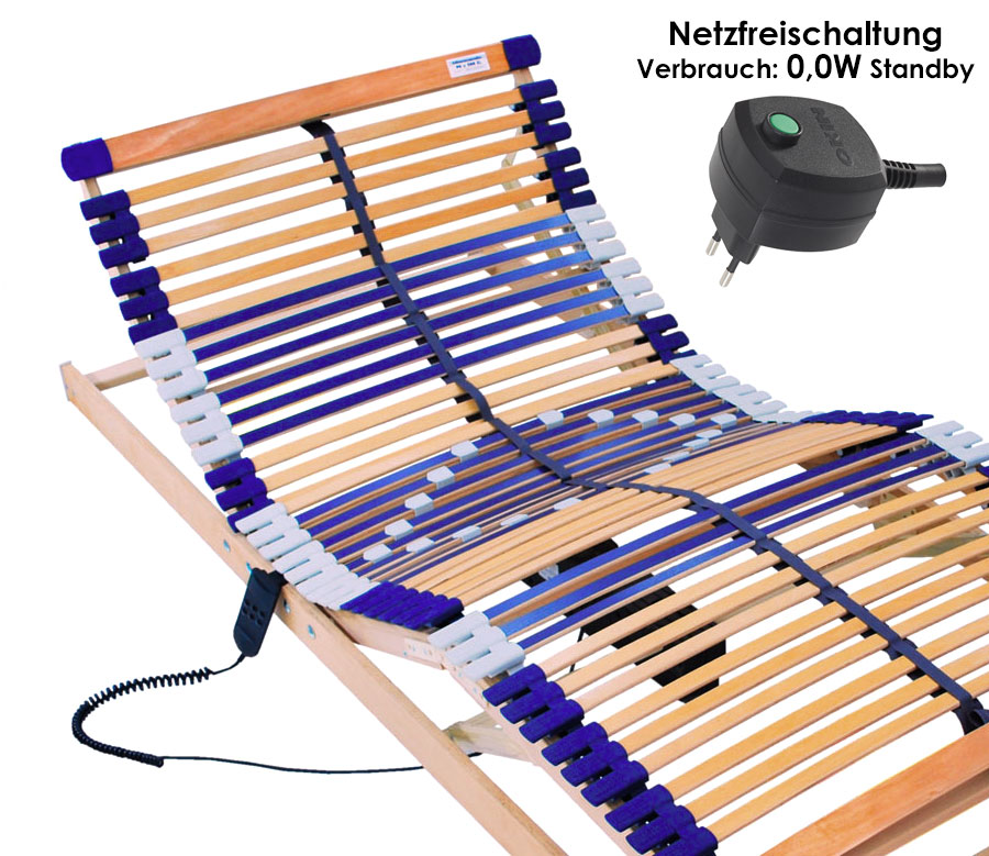a federholzrahmen lattenrost motor elektrisch 44 leisten buche